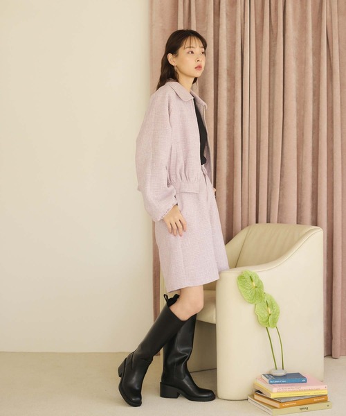 fifth（フィフス）の「ツイードショートパンツ（その他パンツ・レディース・グレー/アイボリー/パープル・M）」の19枚目の写真