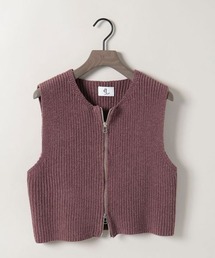 【eL】5G Front Zip Knit Vest/320878
