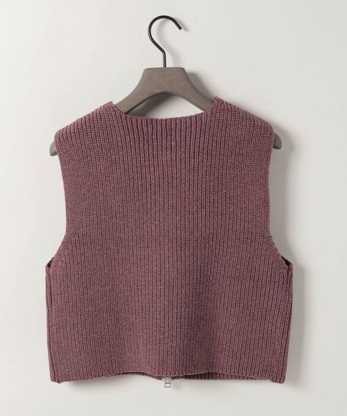 eL（エル）の「【eL】5G Front Zip Knit Vest/320878（ベスト・レディース・エンジ/グレー・FREE）」の10枚目の写真
