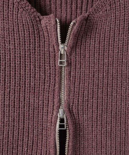 eL（エル）の「【eL】5G Front Zip Knit Vest/320878（ベスト・レディース・エンジ/グレー・FREE）」の12枚目の写真