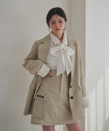 mideal マイディール ツイードミニスカート tweed mini skirt / ツイードミニスカート（スカート）｜mideal