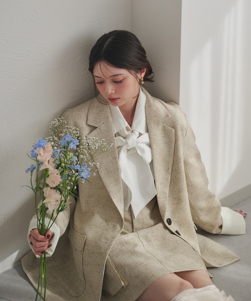 fupel(フぺル)の「spring tweed mini skirt / スプリングツイードミニスカート(setup対応可)(スカート・レディース・ブラウン系その他/ライトベージュ・FREE)」の19枚目の写真