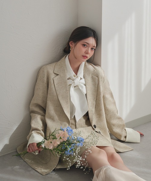 fupel(フぺル)の「spring tweed mini skirt / スプリングツイードミニスカート(setup対応可)(スカート・レディース・ブラウン系その他/ライトベージュ・FREE)」の17枚目の写真