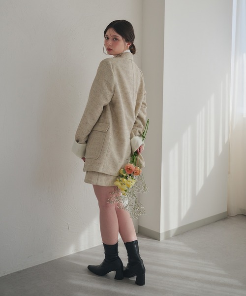 fupel(フぺル)の「spring tweed mini skirt / スプリングツイードミニスカート(setup対応可)(スカート・レディース・ブラウン系その他/ライトベージュ・FREE)」の22枚目の写真