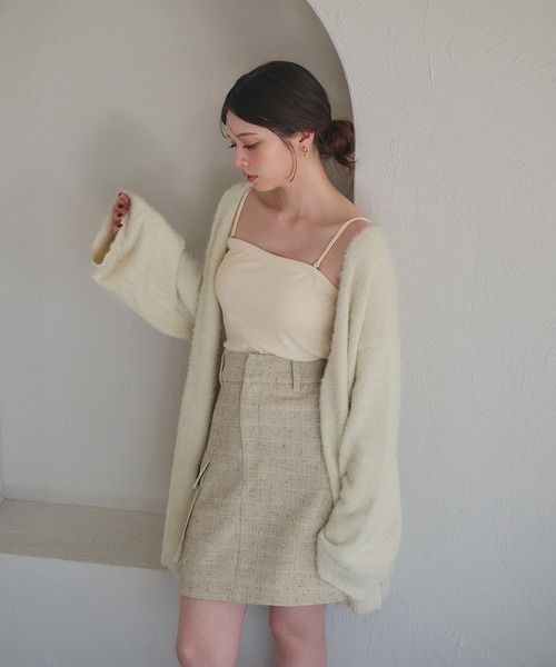 fupel(フぺル)の「spring tweed mini skirt / スプリングツイードミニスカート(setup対応可)(スカート・レディース・ブラウン系その他/ライトベージュ・FREE)」の11枚目の写真