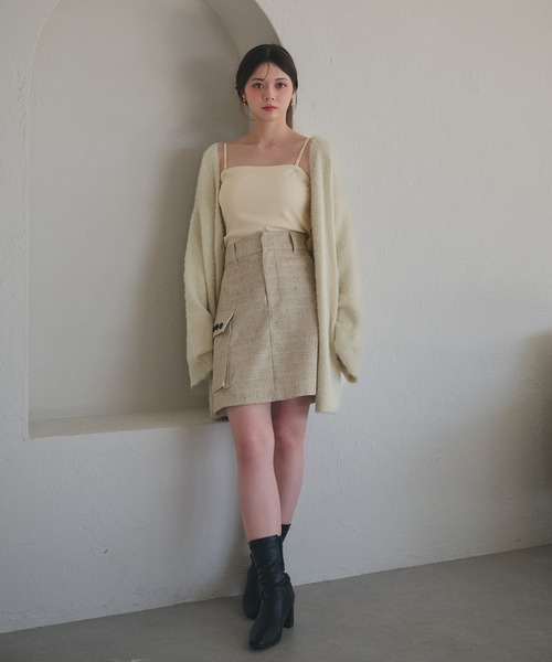 fupel(フぺル)の「spring tweed mini skirt / スプリングツイードミニスカート(setup対応可)(スカート・レディース・ブラウン系その他/ライトベージュ・FREE)」の15枚目の写真