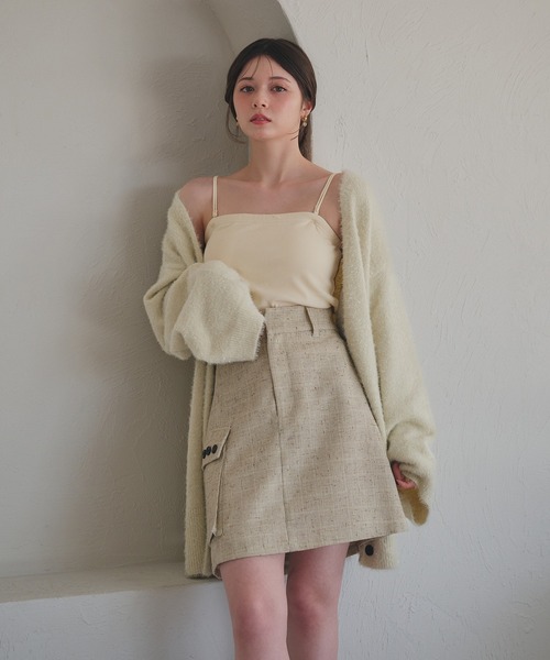 fupel(フぺル)の「spring tweed mini skirt / スプリングツイードミニスカート(setup対応可)(スカート・レディース・ブラウン系その他/ライトベージュ・FREE)」の12枚目の写真