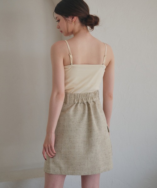 fupel(フぺル)の「spring tweed mini skirt / スプリングツイードミニスカート(setup対応可)(スカート・レディース・ブラウン系その他/ライトベージュ・FREE)」の9枚目の写真