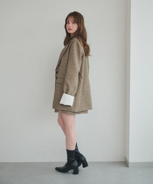 fupel(フぺル)の「spring tweed mini skirt / スプリングツイードミニスカート(setup対応可)(スカート・レディース・ブラウン系その他/ライトベージュ・FREE)」の5枚目の写真