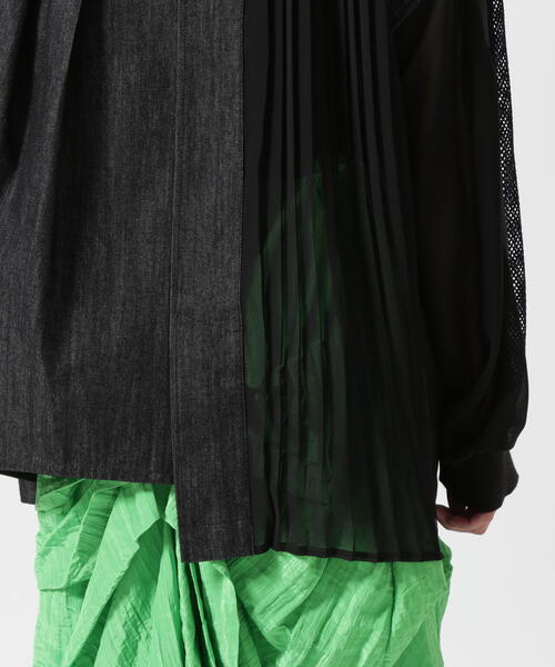 AULA AILA（アウラアイラ）の「AULA AILA/アウラアイラ/別注デニムコンビネーションブルゾン（ブルゾン・レディース・ブラック/ホワイト系2・0）」の8枚目の写真