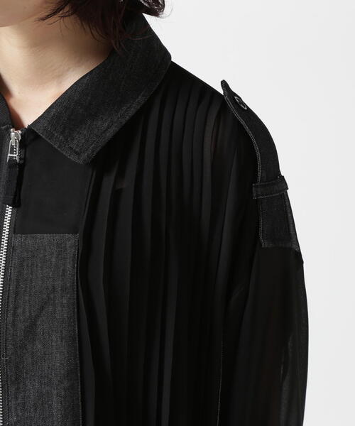 AULA AILA（アウラアイラ）の「AULA AILA/アウラアイラ/別注デニムコンビネーションブルゾン（ブルゾン・レディース・ブラック/ホワイト系2・0）」の11枚目の写真