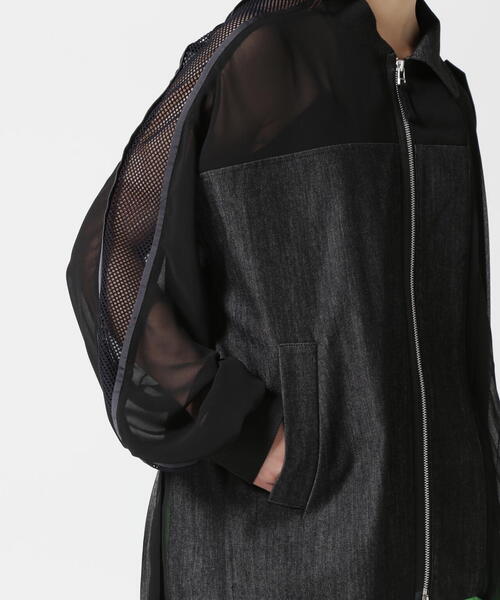 AULA AILA（アウラアイラ）の「AULA AILA/アウラアイラ/別注デニムコンビネーションブルゾン（ブルゾン・レディース・ブラック/ホワイト系2・0）」の12枚目の写真