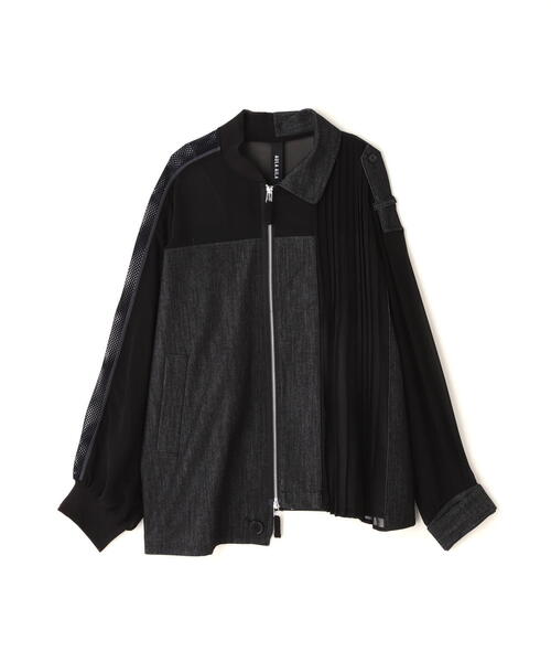 AULA AILA（アウラアイラ）の「AULA AILA/アウラアイラ/別注デニムコンビネーションブルゾン（ブルゾン・レディース・ブラック/ホワイト系2・0）」の15枚目の写真