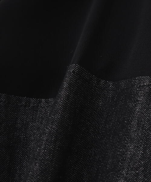 AULA AILA（アウラアイラ）の「AULA AILA/アウラアイラ/別注デニムコンビネーションブルゾン（ブルゾン・レディース・ブラック/ホワイト系2・0）」の20枚目の写真