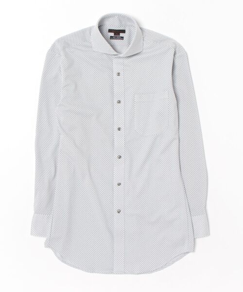 m.f.editorial（エムエフエディトリアル）の「【ストレッチ ノーアイロン 吸水速乾】m.f.エディトリアル メンズ カッタウェイ ビジネスドレス 長袖ニットシャツ（ビジネスシャツ・メンズ・グレー・首回り39cm-裄丈80cm/首回り43cm-裄丈86cm/首回り37cm-裄丈80cm/首回り39cm-裄丈84cm/首回り41cm-裄丈82cm/首回り41cm-裄丈86cm/首回り43cm-裄丈82cm）」の2枚目の写真