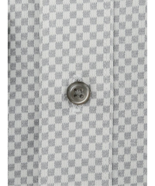 m.f.editorial（エムエフエディトリアル）の「【ストレッチ ノーアイロン 吸水速乾】m.f.エディトリアル メンズ カッタウェイ ビジネスドレス 長袖ニットシャツ（ビジネスシャツ・メンズ・グレー・首回り39cm-裄丈80cm/首回り43cm-裄丈86cm/首回り37cm-裄丈80cm/首回り39cm-裄丈84cm/首回り41cm-裄丈82cm/首回り41cm-裄丈86cm/首回り43cm-裄丈82cm）」の5枚目の写真