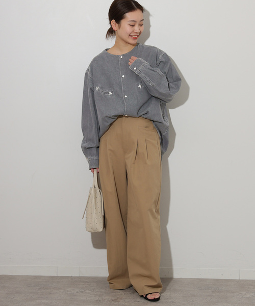 JOURNAL STANDARD relume（ジャーナルスタンダード　レリューム）の「【SKIP MAISELS/スキップメイセルス】 ROWE SH：シャツ（シャツ/ブラウス・レディース・ブルー/ライトグレー・MEDIUM）」の4枚目の写真
