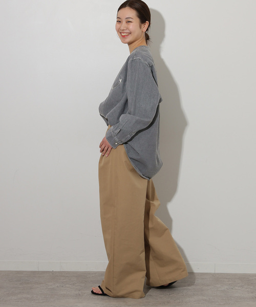 JOURNAL STANDARD relume（ジャーナルスタンダード　レリューム）の「【SKIP MAISELS/スキップメイセルス】 ROWE SH：シャツ（シャツ/ブラウス・レディース・ブルー/ライトグレー・MEDIUM）」の6枚目の写真