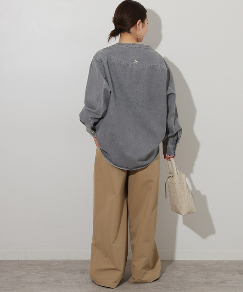 JOURNAL STANDARD relume（ジャーナルスタンダード　レリューム）の「【SKIP MAISELS/スキップメイセルス】 ROWE SH：シャツ（シャツ/ブラウス・レディース・ブルー/ライトグレー・MEDIUM）」の7枚目の写真