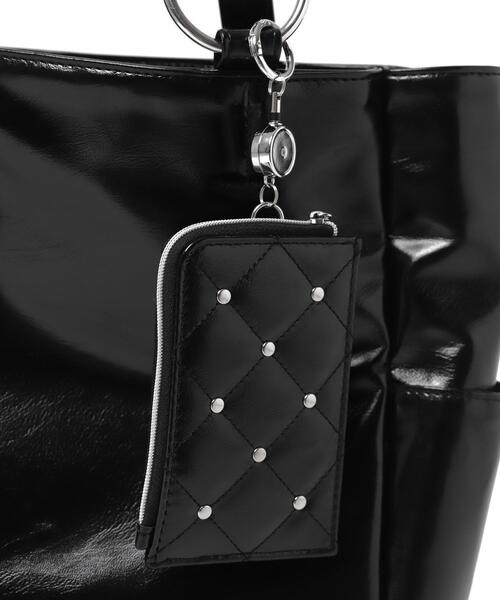 WEGO（ウィゴー）の「WEGO/リールパスケース付きA4BIGトート（トートバッグ・レディース・ブラック/シルバー・FREE）」の14枚目の写真