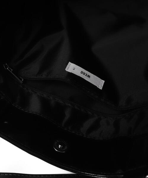 WEGO（ウィゴー）の「WEGO/リールパスケース付きA4BIGトート（トートバッグ・レディース・ブラック/シルバー・FREE）」の16枚目の写真