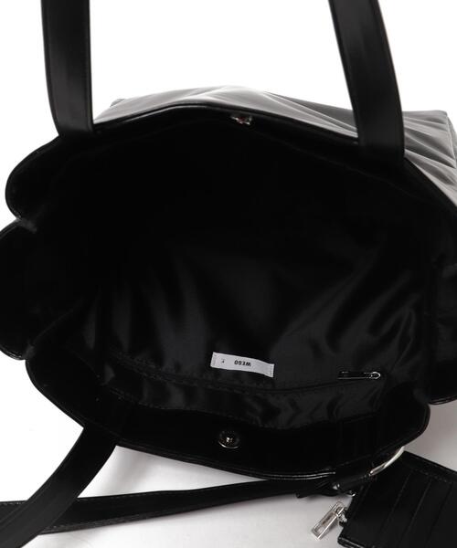 WEGO（ウィゴー）の「WEGO/リールパスケース付きA4BIGトート（トートバッグ・レディース・ブラック/シルバー・FREE）」の17枚目の写真