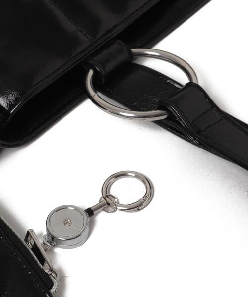 WEGO（ウィゴー）の「WEGO/リールパスケース付きA4BIGトート（トートバッグ・レディース・ブラック/シルバー・FREE）」の19枚目の写真