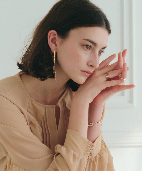 YECCA VECCA（イェッカヴェッカ）の「ボールチェーンメタルイヤリング（イヤリング・レディース・ゴールド/シルバー・FREE）」の3枚目の写真