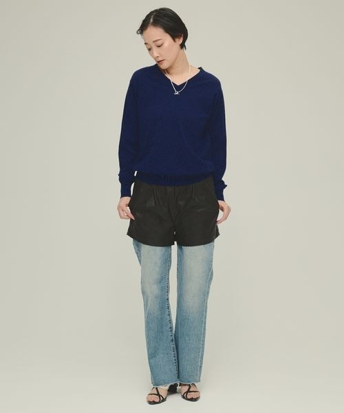 eL(エル)の「【eL】Leather Bloomers Short Pants/321315(その他パンツ・レディース・ブラウン/ブラック・FREE)」の3枚目の写真