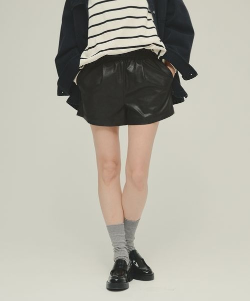 eL(エル)の「【eL】Leather Bloomers Short Pants/321315(その他パンツ・レディース・ブラウン/ブラック・FREE)」の10枚目の写真