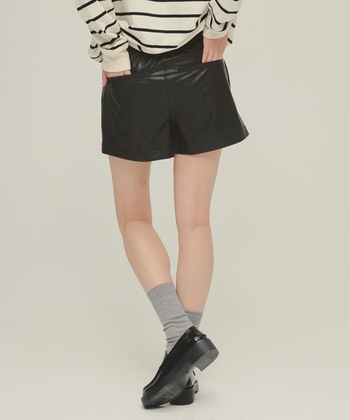 eL(エル)の「【eL】Leather Bloomers Short Pants/321315(その他パンツ・レディース・ブラウン/ブラック・FREE)」の11枚目の写真