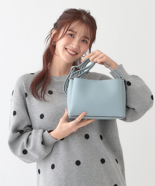 SHOO・LA・RUE（シューラルー）の「3層ヨコナガショルダーバッグ（ショルダーバッグ・レディース・シルバー/ナチュラル/ブルー/ブラック・00）」の18枚目の写真