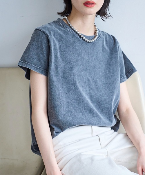 meilmada(メイルマダ)の「フロストTシャツ(Tシャツ/カットソー・レディース・ブルー/グレー・FREE)」の9枚目の写真