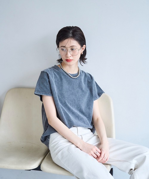 meilmada(メイルマダ)の「フロストTシャツ(Tシャツ/カットソー・レディース・ブルー/グレー・FREE)」の11枚目の写真