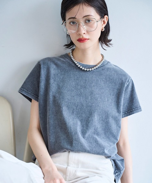 meilmada(メイルマダ)の「フロストTシャツ(Tシャツ/カットソー・レディース・ブルー/グレー・FREE)」の12枚目の写真