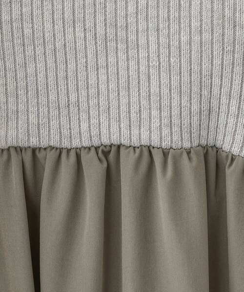 DRESKIP（ドレスキップ）の「【S-LL】リブニットドッキングワンピース（ワンピース・レディース・ライトグレー/ブラック/ホワイト系5・01/02/03/04）」の7枚目の写真