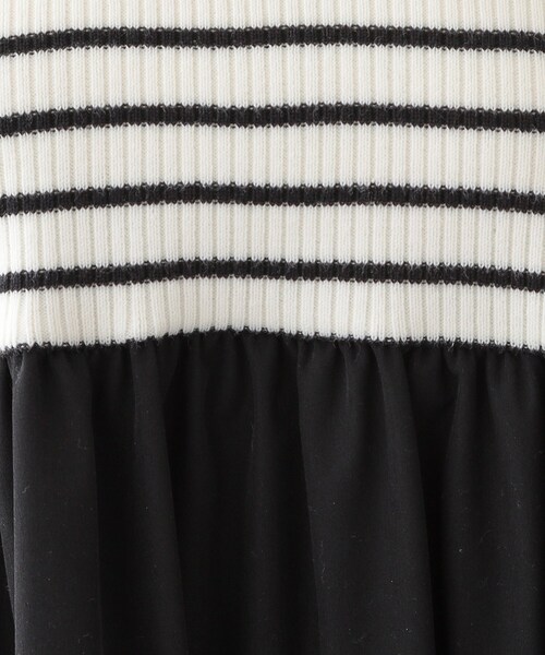 DRESKIP（ドレスキップ）の「【S-LL】リブニットドッキングワンピース（ワンピース・レディース・ライトグレー/ブラック/ホワイト系5・01/02/03/04）」の15枚目の写真