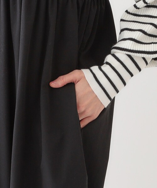 DRESKIP（ドレスキップ）の「【S-LL】リブニットドッキングワンピース（ワンピース・レディース・ライトグレー/ブラック/ホワイト系5・01/02/03/04）」の21枚目の写真