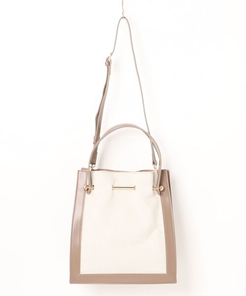 EDIT COLOGNE（エディットコロン）の「ゴールドパーツキャンバストート（トートバッグ・レディース・ブラック/ブラウン・ﾌﾘ-）」の2枚目の写真