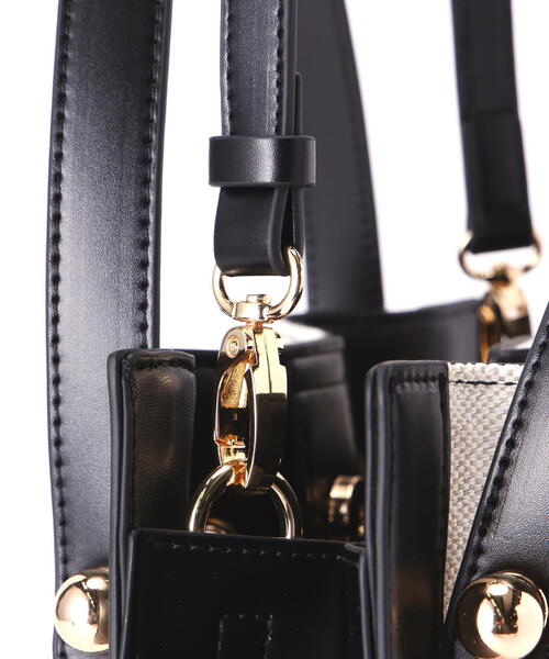 EDIT COLOGNE（エディットコロン）の「ゴールドパーツキャンバストート（トートバッグ・レディース・ブラック/ブラウン・ﾌﾘ-）」の7枚目の写真