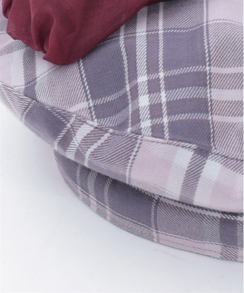 axes femme（アクシーズファム）の「パール付リボンチェックベレー（ハンチング/ベレー帽・レディース・ブルー/ベージュ/ラベンダー・FREE）」の20枚目の写真