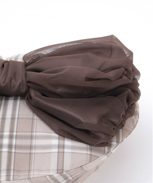 axes femme（アクシーズファム）の「パール付リボンチェックベレー