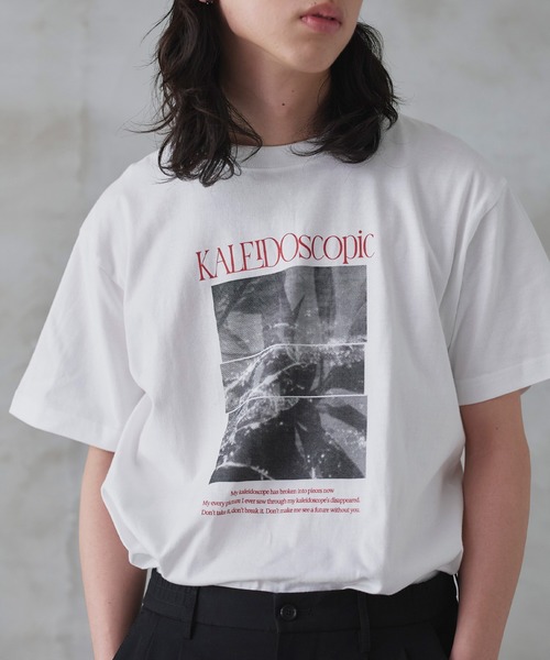 ハグオーワー　フォトプリントTシャツ　美品 楽天市場】titivate オーバーサイズピグメントフォトプリントT