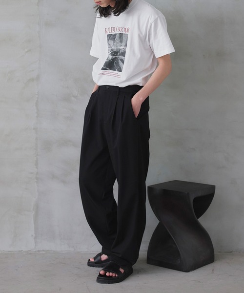 LIAN（リアン）の「フォトプリントオーバーサイズKAREIDOscopicT（Tシャツ/カットソー・レディース・オートミール/スミクロ/ホワイト×レッド・0/1）」の18枚目の写真