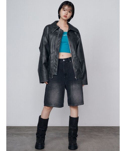 EMODA（エモダ）の「ヴィンテージライクオーバーブルゾン（ブルゾン・レディース・ブラウン/ブラック・FREE）」の13枚目の写真