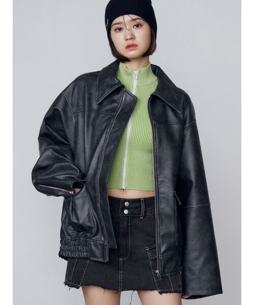 EMODA（エモダ）の「ヴィンテージライクオーバーブルゾン（ブルゾン・レディース・ブラウン/ブラック・FREE）」の14枚目の写真