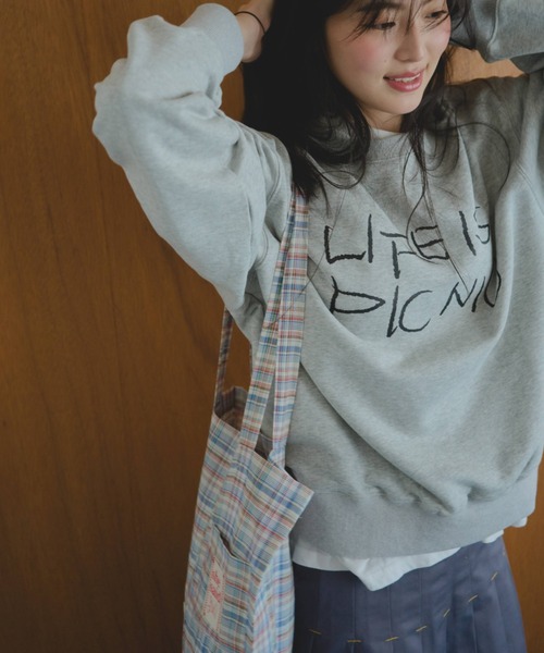 common gull products.(コモンガルプロダクツ)の「shesaidthat×common gull products.初めまして。 ” check bag ”(トートバッグ・レディース・アイボリー/サックスブルー系・フリー)」の12枚目の写真