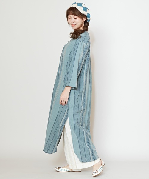 チャイハネ(チャイハネ)の「【チャイハネ】ホブストワンピース(ワンピース・レディース・ベージュ/ブルー/グレー・FREE)」の7枚目の写真