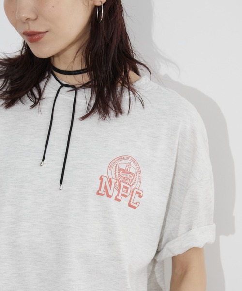 Auntie Rosa Holiday(アンティローザホリデー)の「クラックロゴカレッジT(Tシャツ/カットソー・レディース・チャコールグレー/ナチュラル・FREE)」の21枚目の写真