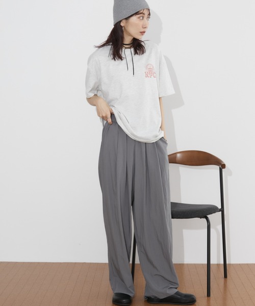 Auntie Rosa Holiday(アンティローザホリデー)の「クラックロゴカレッジT(Tシャツ/カットソー・レディース・チャコールグレー/ナチュラル・FREE)」の18枚目の写真